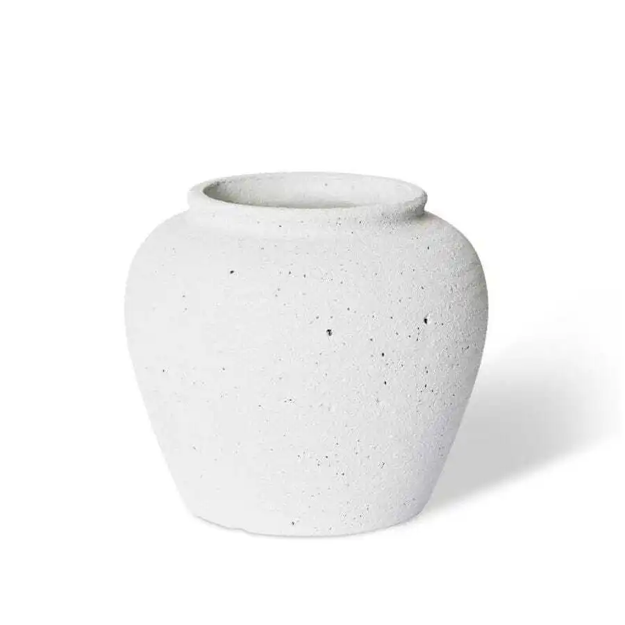 E Style Bexley 34cm Ceramic Plant Pot Round Home Decorative Planter White