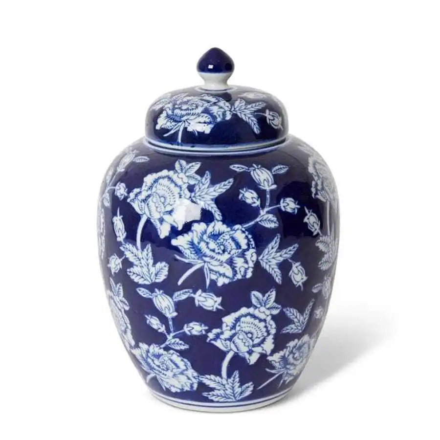 E Style Francis 27cm Porcelain Ginger Jar Home Decorative Vase Blue/White