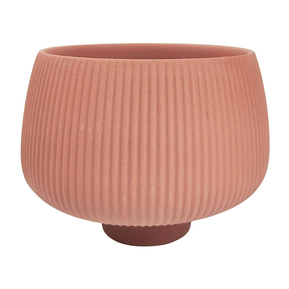 Urban 15cm Marlow Ripple Ceramic Planter Garden Decor Flower/Plant Pot Pink