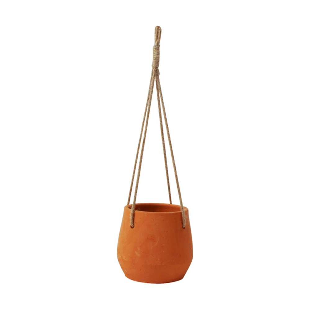 Maine & Crawford Amiina 15cm Hanging Clay Planter Home Decorative Pot Natural