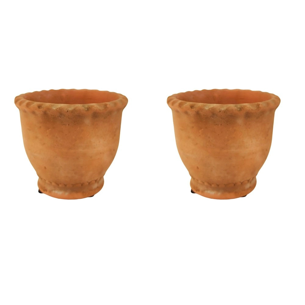 2x Urban Marie 13cm Ceramic Planter Flower/Plant Pot Home Decor Medium Terra