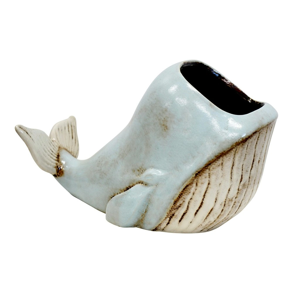 Whale Up Ceramic 27.5cm Planter/Vase Plant Flower Pot Home Garden Room Decor