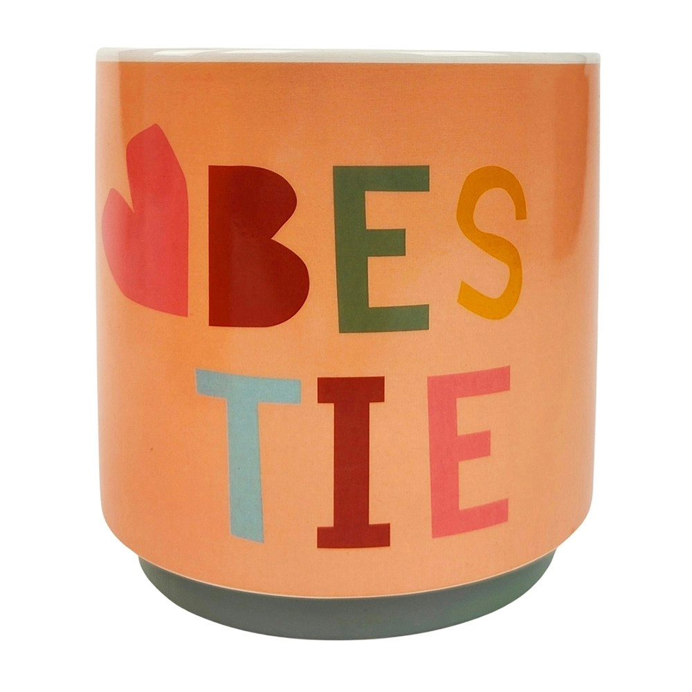 Urban 13cm Funky Quote Bestie Ceramic Planter Garden Plant/Flower Pot Beige