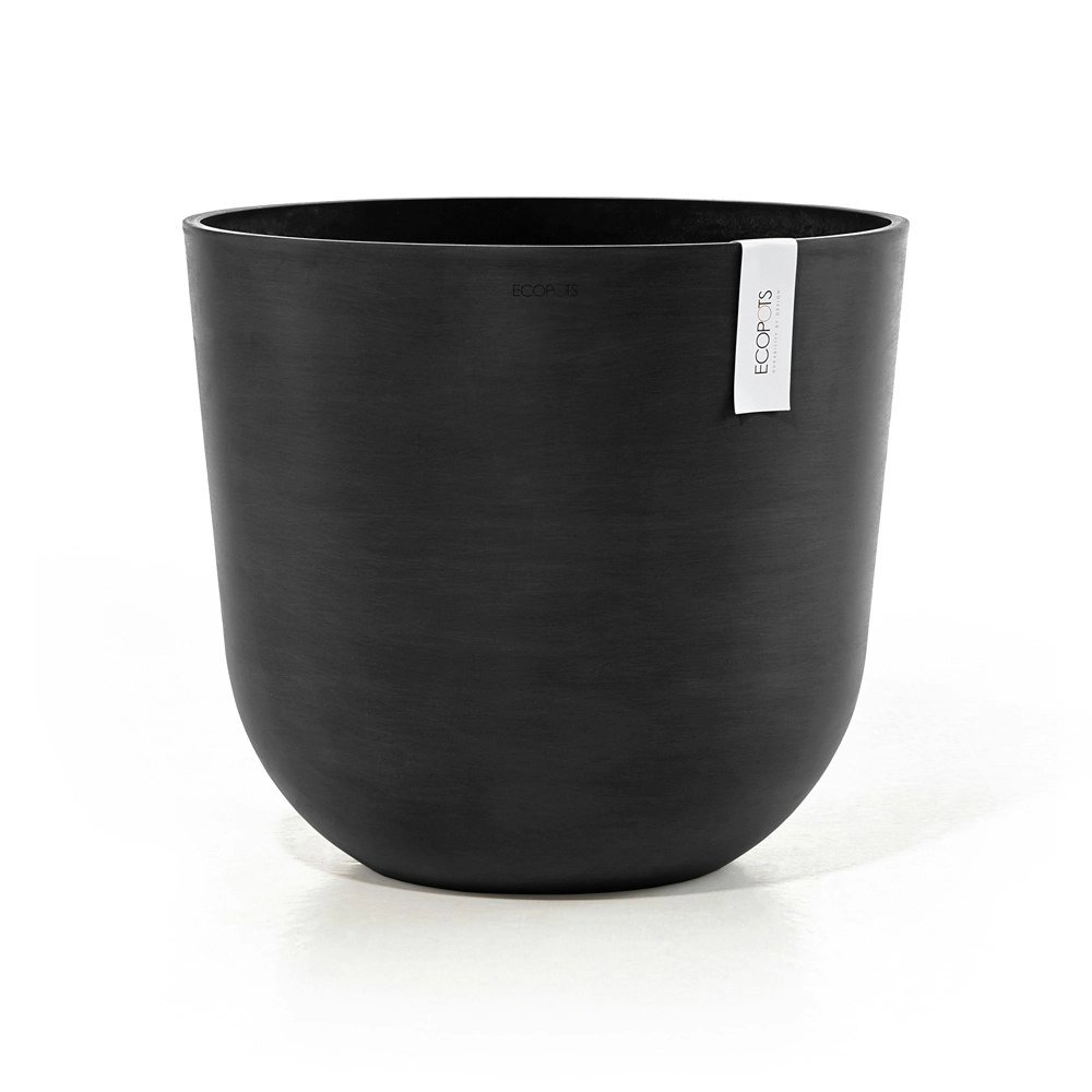 Ecopots Oslo 45cm Home Indoor/Outdoor Decor Garden Plant Pot Dark Grey