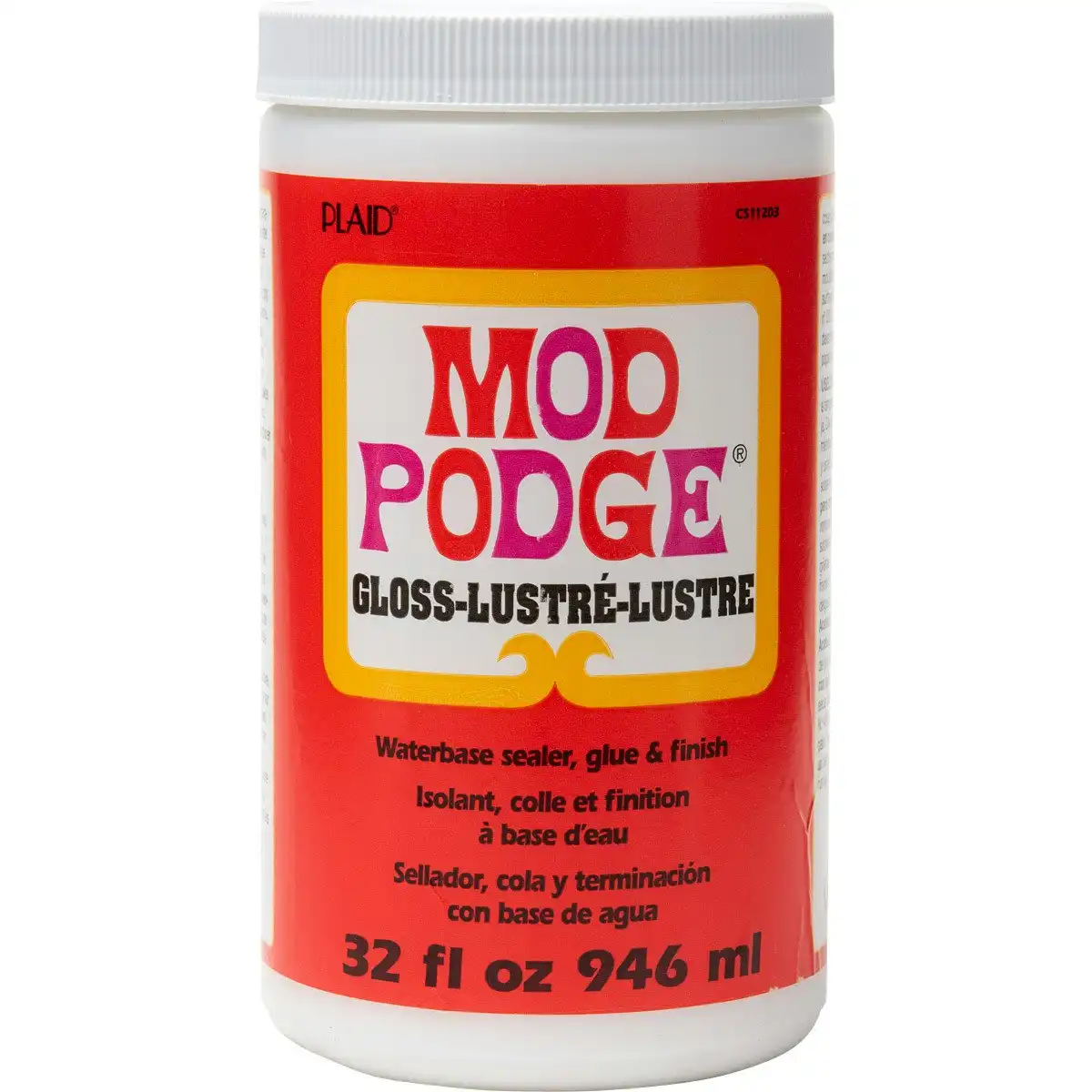 Plaid Mod Podge 946ml All-in-One Sealer Glue Quick-Drying Clear Gloss Finish