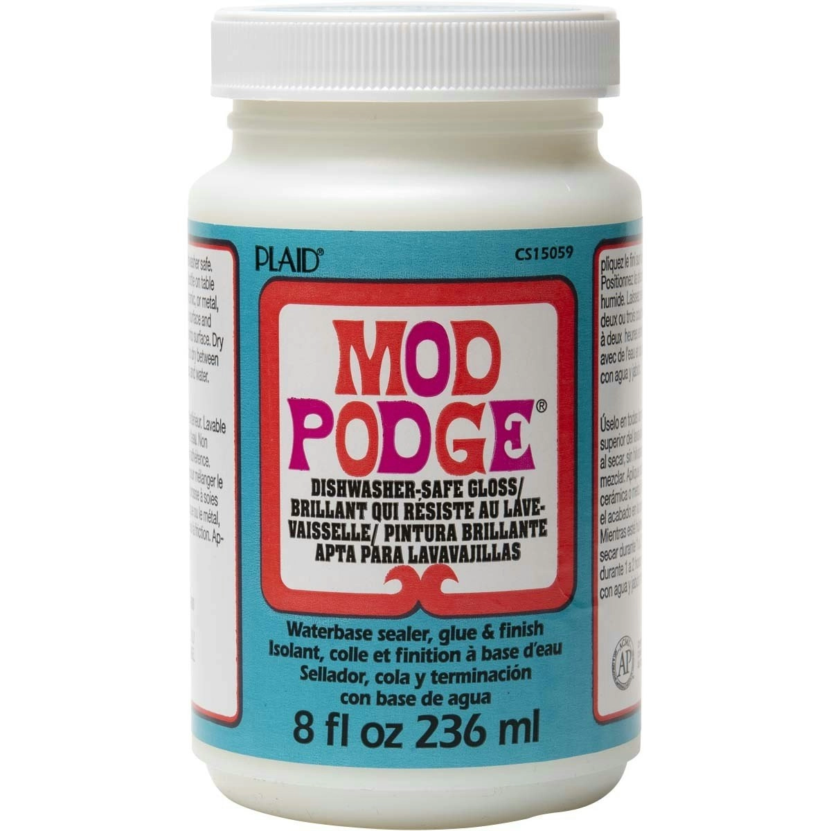 Plaid Mod Podge All-in-One 236ml Sealer Glue Finish Dishwasher Safe Clear