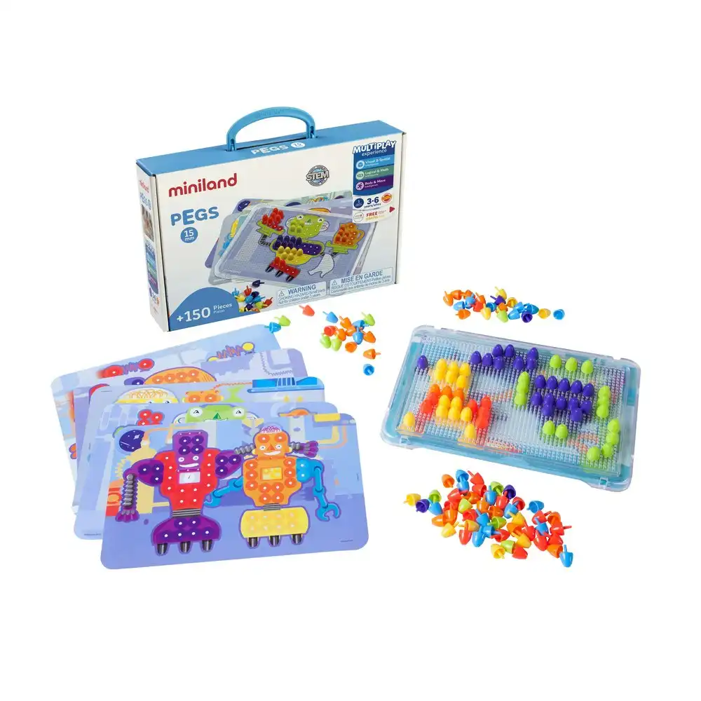 Miniland 1.5cm Mosaics Pegboard Kids/Children Fun Colour Creative Toy Game 3y+