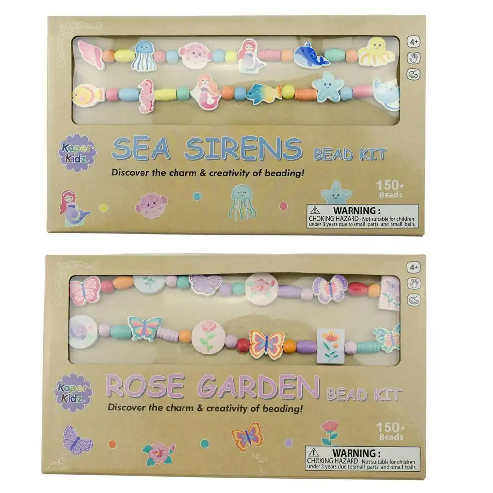 Kaper Kidz Sea Sirens Bead Kit & Rose Garden Bead Kit Kids/Chidrens Toy Set 4Y+