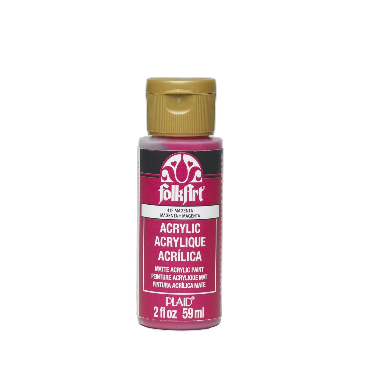 Plaid FolkArt Premium 59ml Water-Based Magenta Acrylic Art Paint Matt Finish