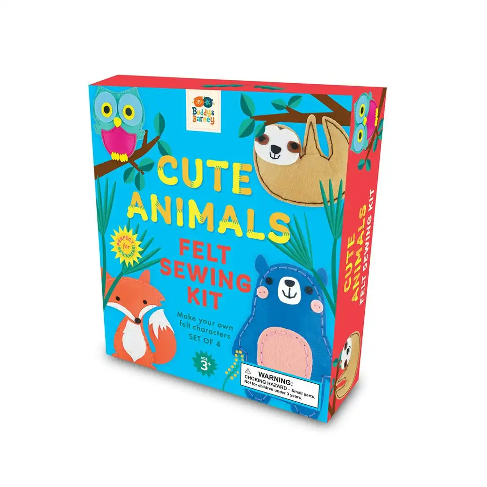 Buddy & Barney Cute Animals Felt Sewing Kit Kids/Children Craft Activity Toy 3y+
