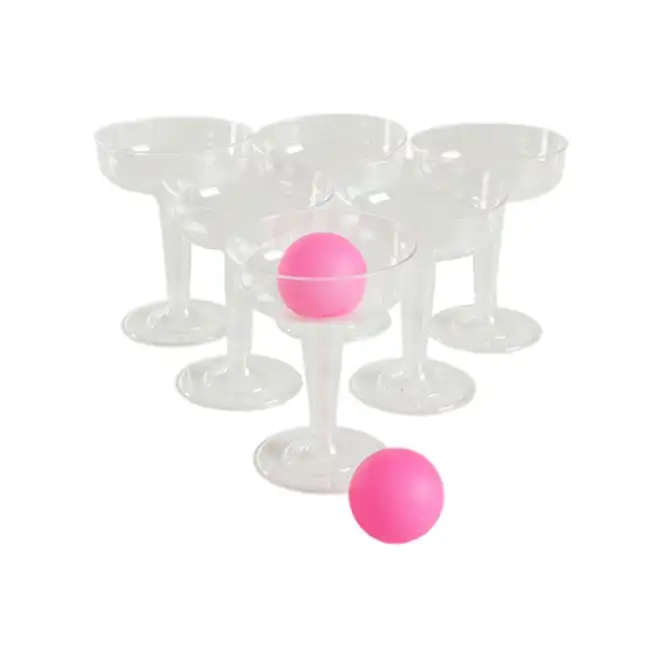 Good Vibes Prosecco Pong Game Set Fun Drinking Bar Party Tabletop Toy 18+