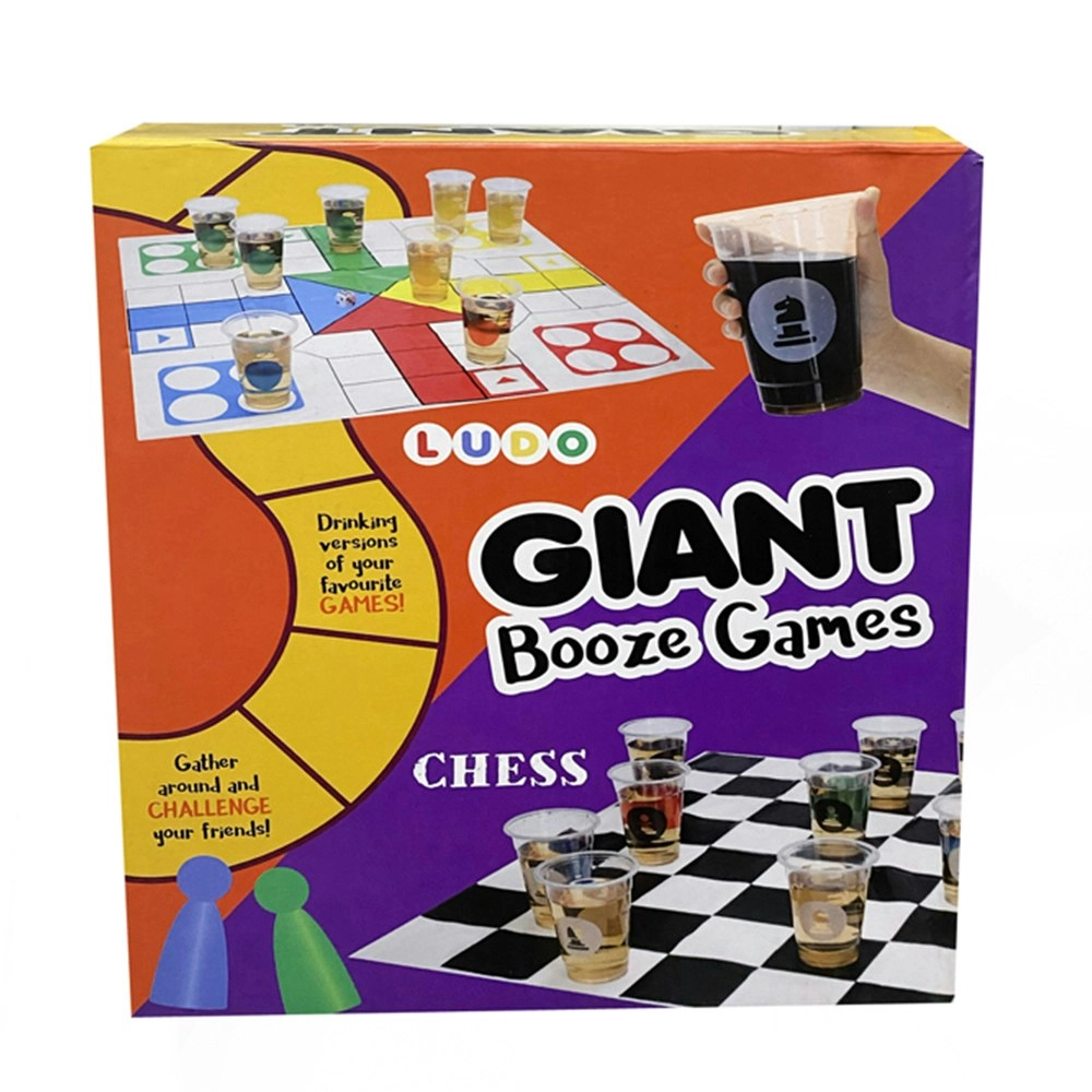 Razoo Giant Chess & Ludo Drinking Game Set Fun Play Tabletop Party Toy 18+