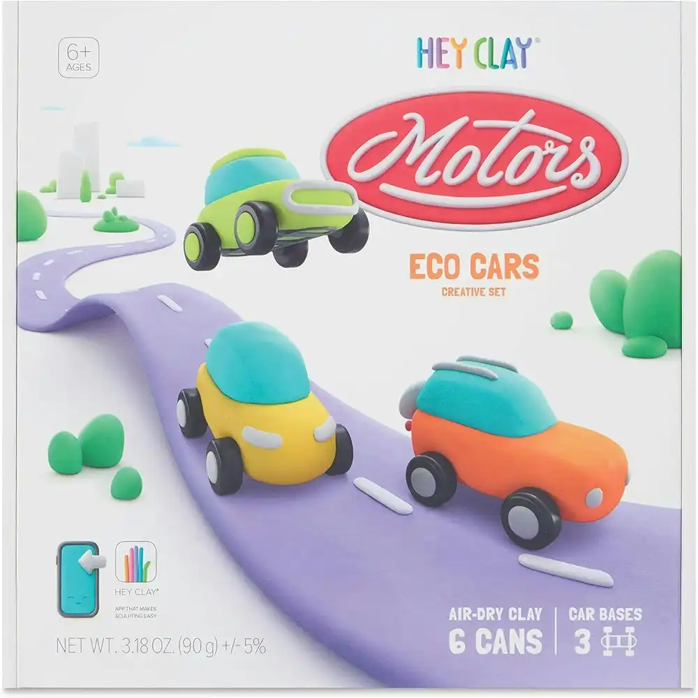 3pc Hey Clay Eco Motors Kids/Childrens Creative Moulding Art/Craft Set 6-36m