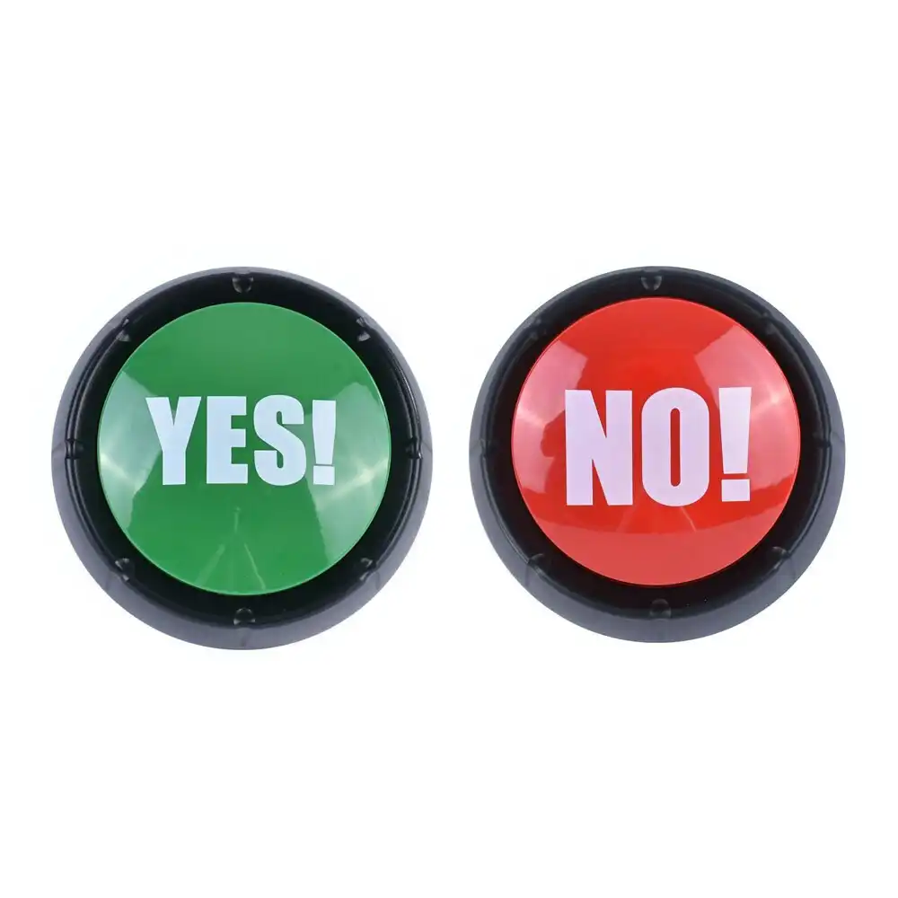 Living Today Yes! & No! Sound Effect Novelty Joke Talking Response Button Toy 8+