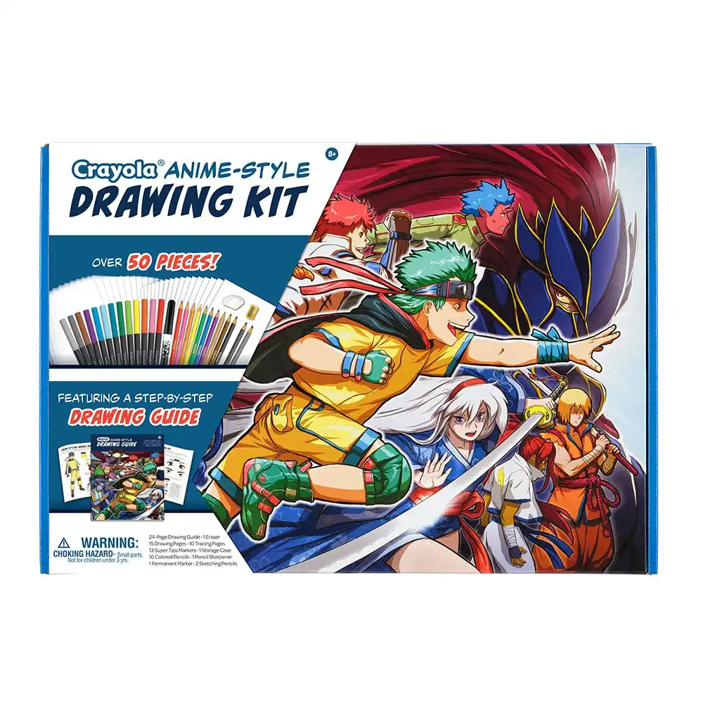 Crayola Learn to Draw Anime Kids/Childrens Pencil/Marker/Paper Art/Craft Kit 8y+