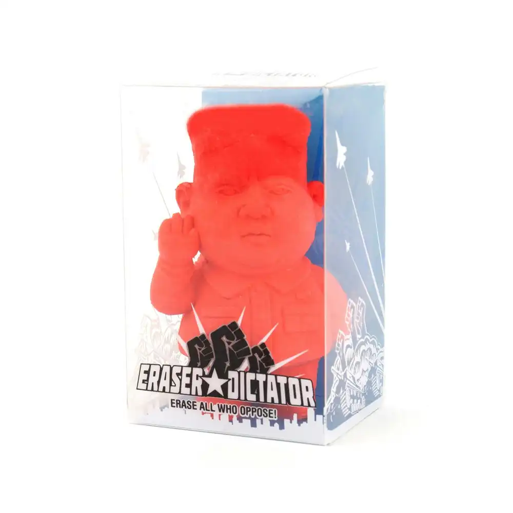 Gift Republic Dictator Pencil Eraser School Stationery Drawing Accessory Red