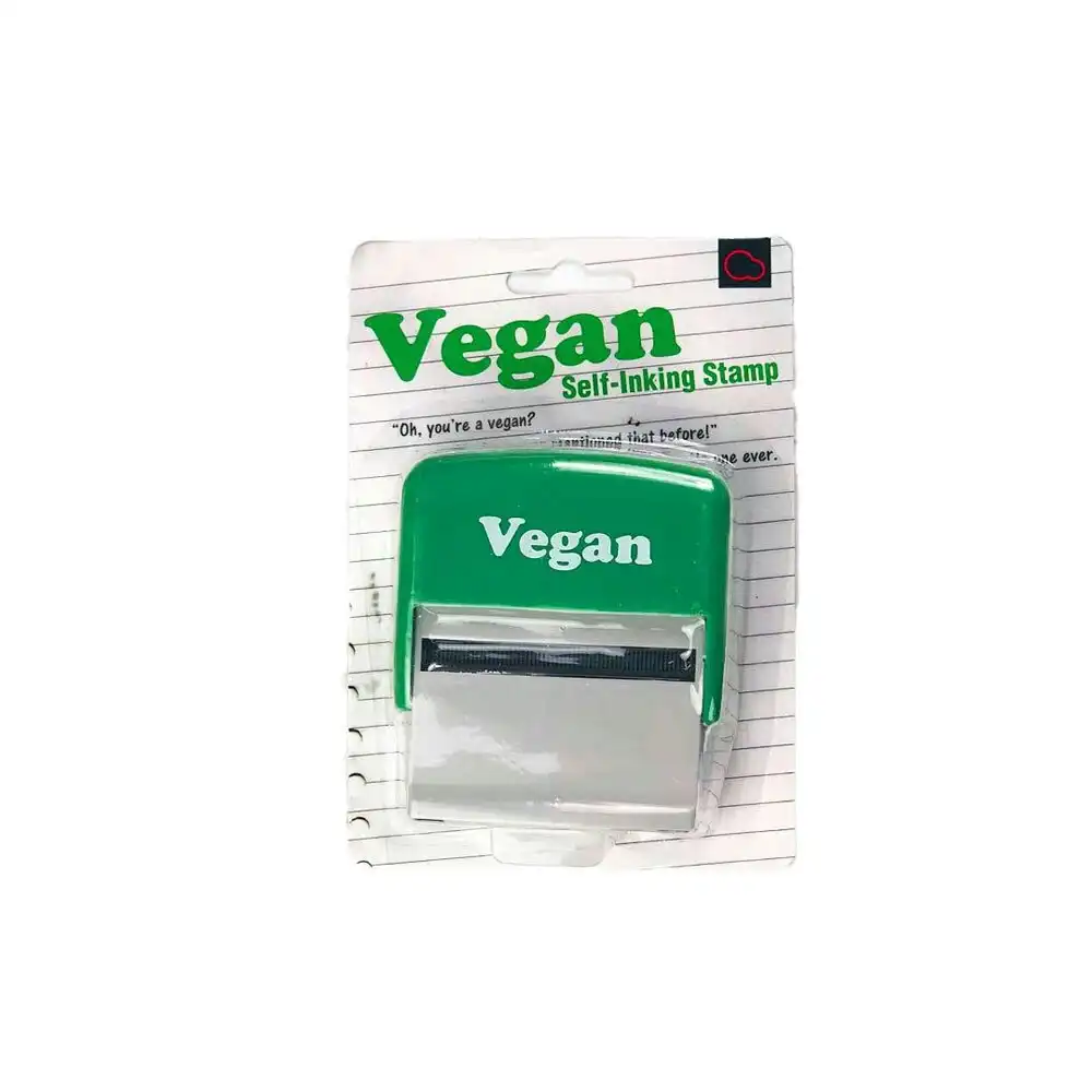 Bubblegum Stuff Vegan Stamp Self-Inking Label Green Office Stationery 15.5cm