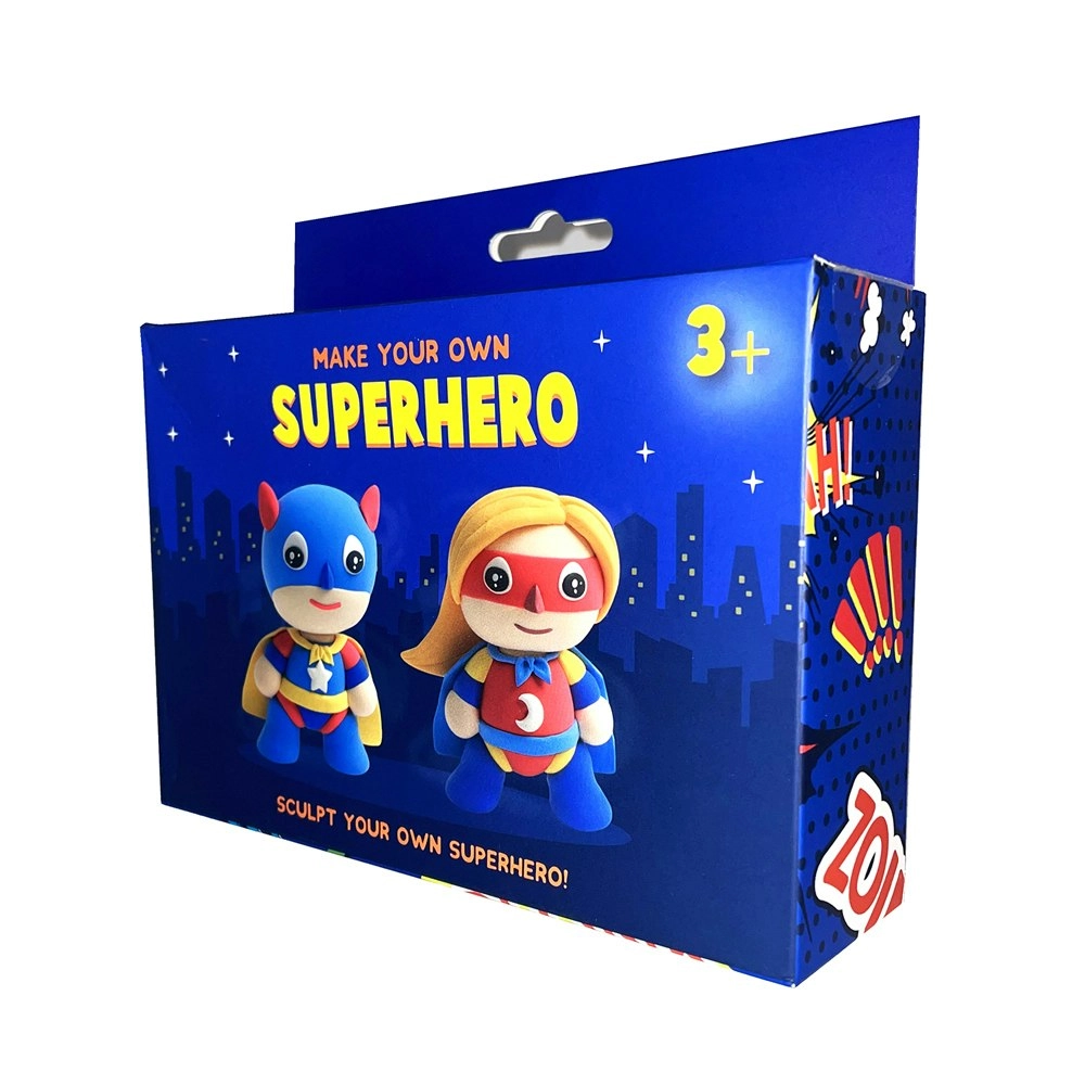 Fizz Creations Make Your Own Dough Super Hero Kids Art Craft Modelling Set 3+