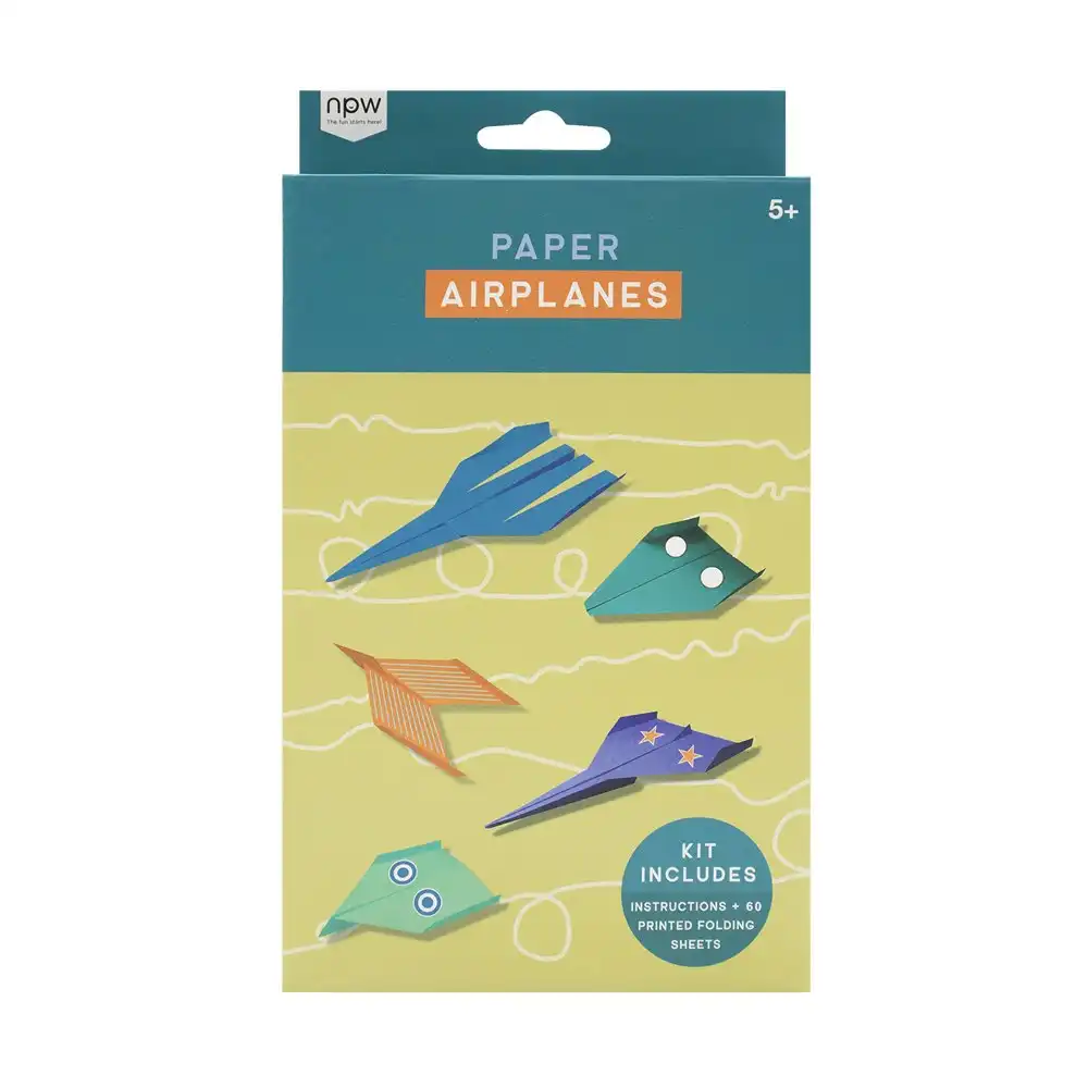 NPW Gifts Paper Airplanes Kids/Children DIY Origami Plane Art Craft Kit 5y+