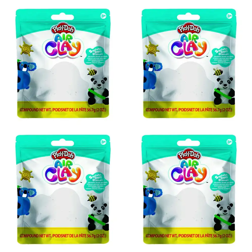 4x Play-Doh 2oz Air Clay Kids/Children Art Craft Fun Play Creative Toy 3y+ White