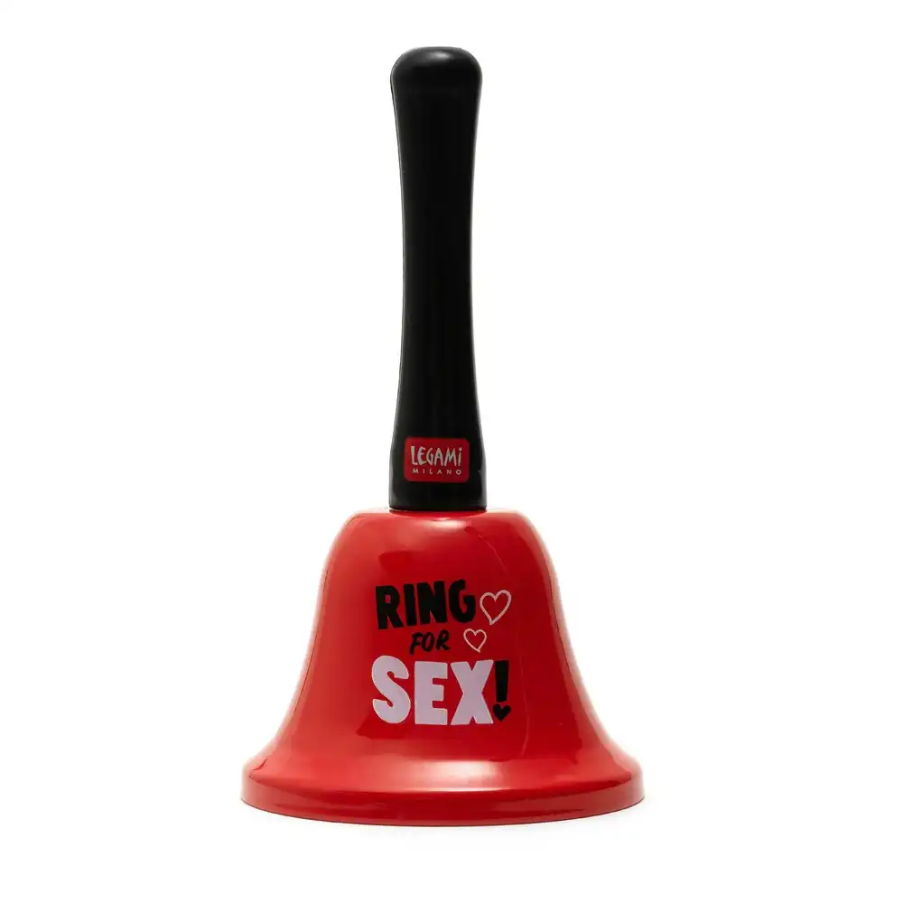 Legami Plastic/Metal Hand Bell Ring For S*x Party Game Supplies Ringbell Red