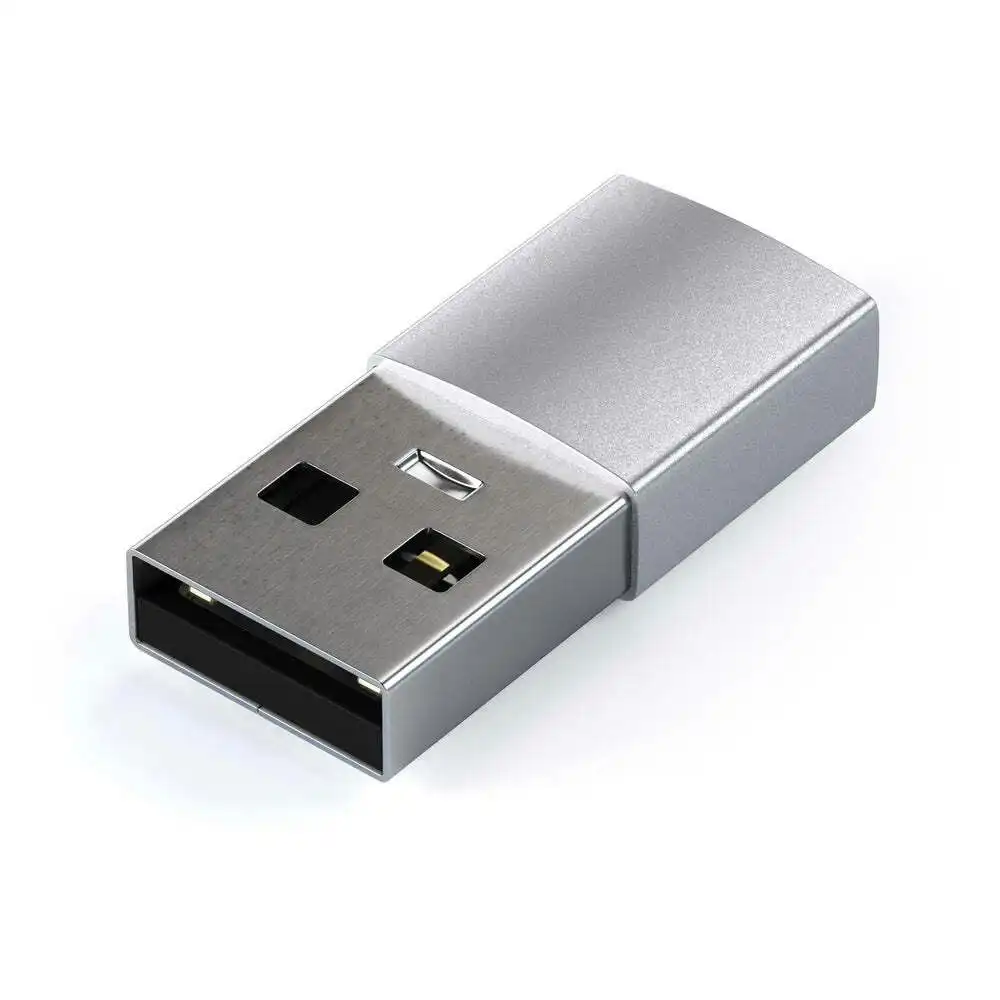 Satechi Aluminium USB-A Male to USB-C Female Data Adapter/Converter Space Grey