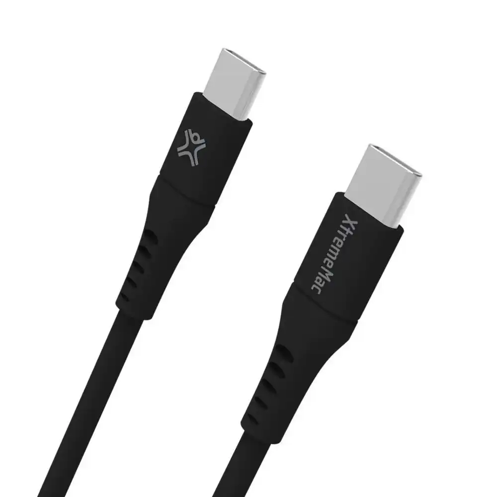 XtremeMac Flexi Fast-Charging USB-C to USB-C Extra-Slim Cable Cord 2.5m