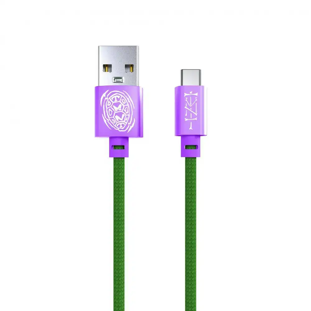 Teenage Mutant Ninja Turtles Male USB-A to USB-C Cable Cord For Smartphones 1m