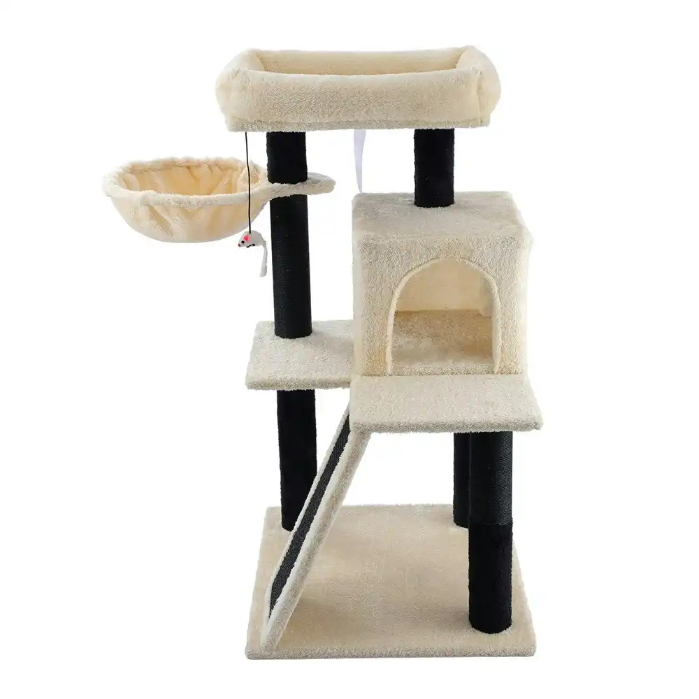 Paws & Claws 98cm Catsby Clifton Condo Cat/Kitten Tree Indoor Play House Cream