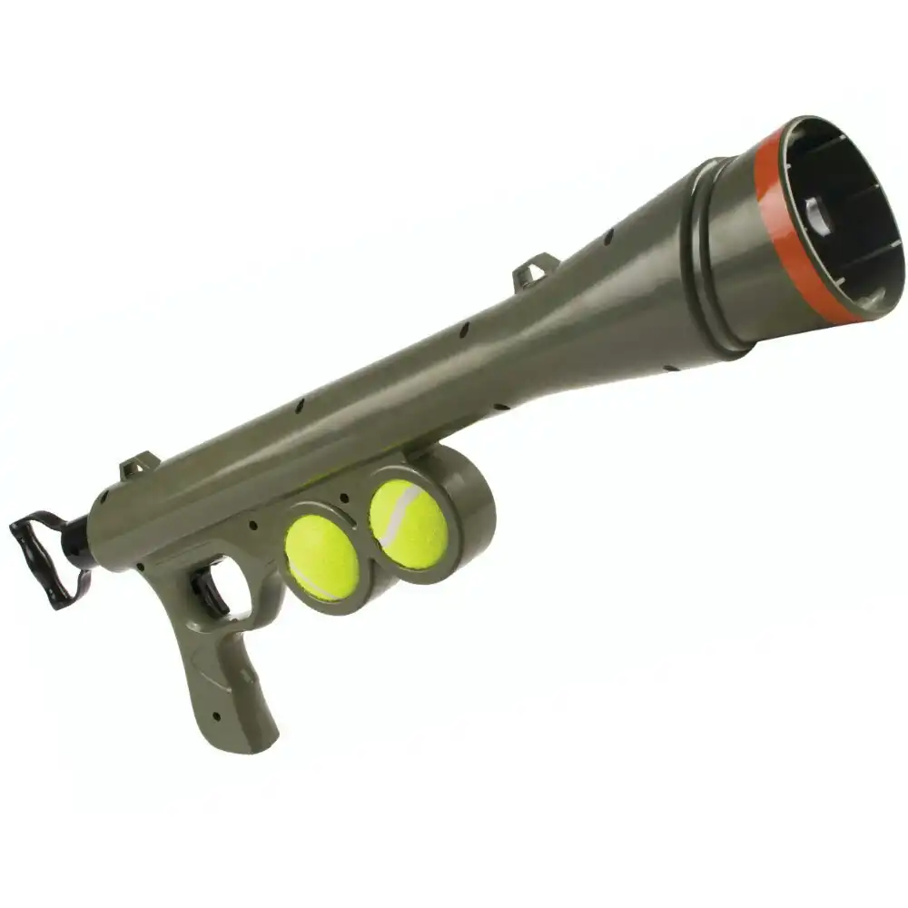 M-Pets Bazooka Ball Launcher/Shooter/Thrower/Gun Pets/Dog/Cat Play Toy GRN 23m