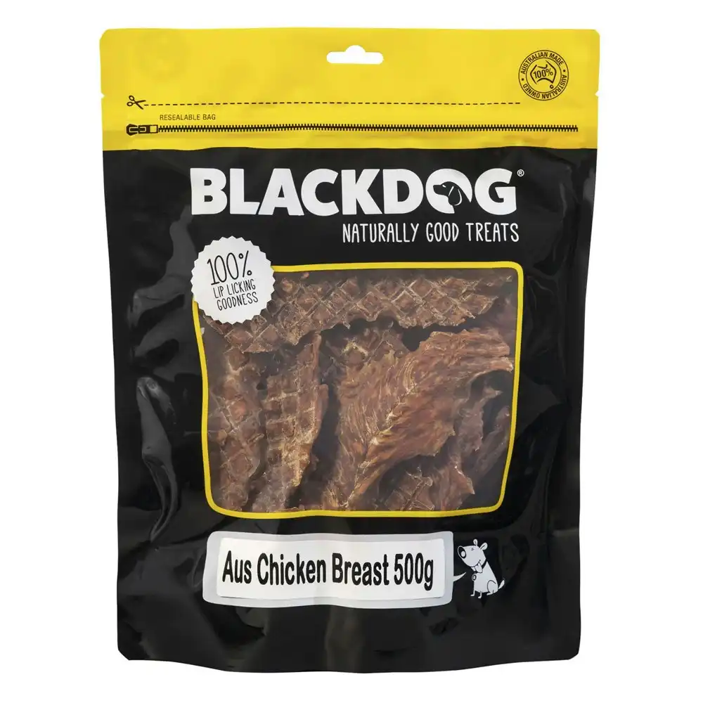 Blackdog Pet Dog Treats/Snack 100% Australian Chicken Breast Strips/Chew 500g