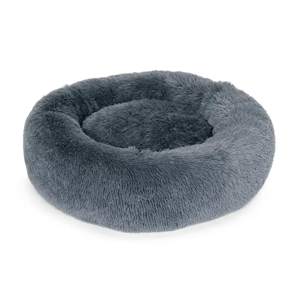 Superior Pet Plus Curl Up Cloud Calming Dog/Cat Bed Tranquil Grey Medium 60cm