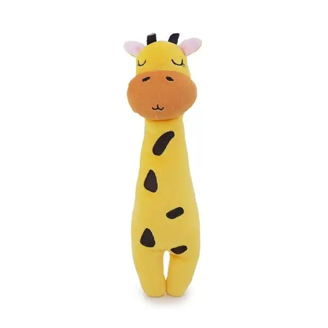 Rosewood Eco Friendly 31x9cm Giraffe Plush Pet Dog Chew Training Fun Toy Yellow