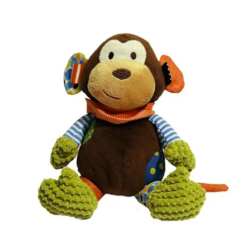 Rosewood 25cm Mitchell Monkey Plush w/ Squeaker Pet Dog Interactive Chew Toy