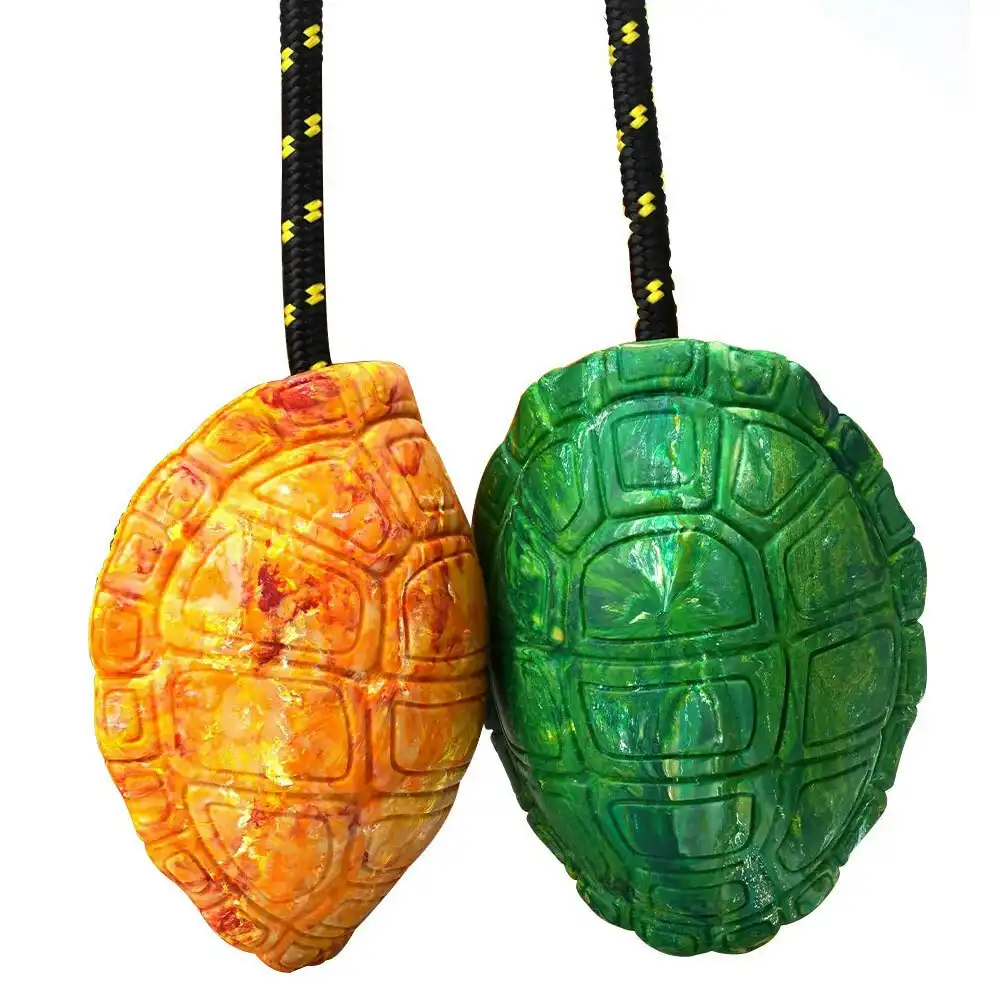 2x Petopia Ultra Tough Rubber Titan Turtle Dog Toy Chew Treat/Reward Small Asst