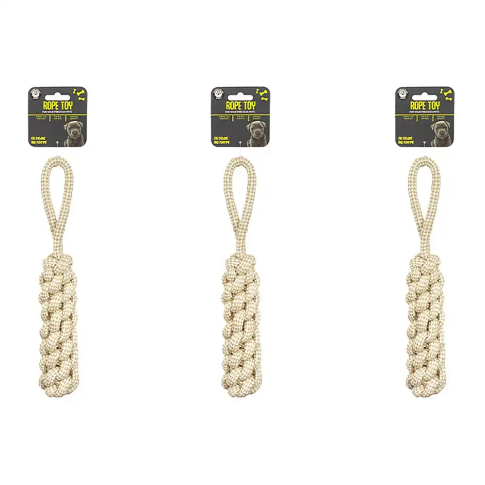 3x Dudley's World Of Pets Dog Natural Durable Heavy Duty Dog Large Rope Toy