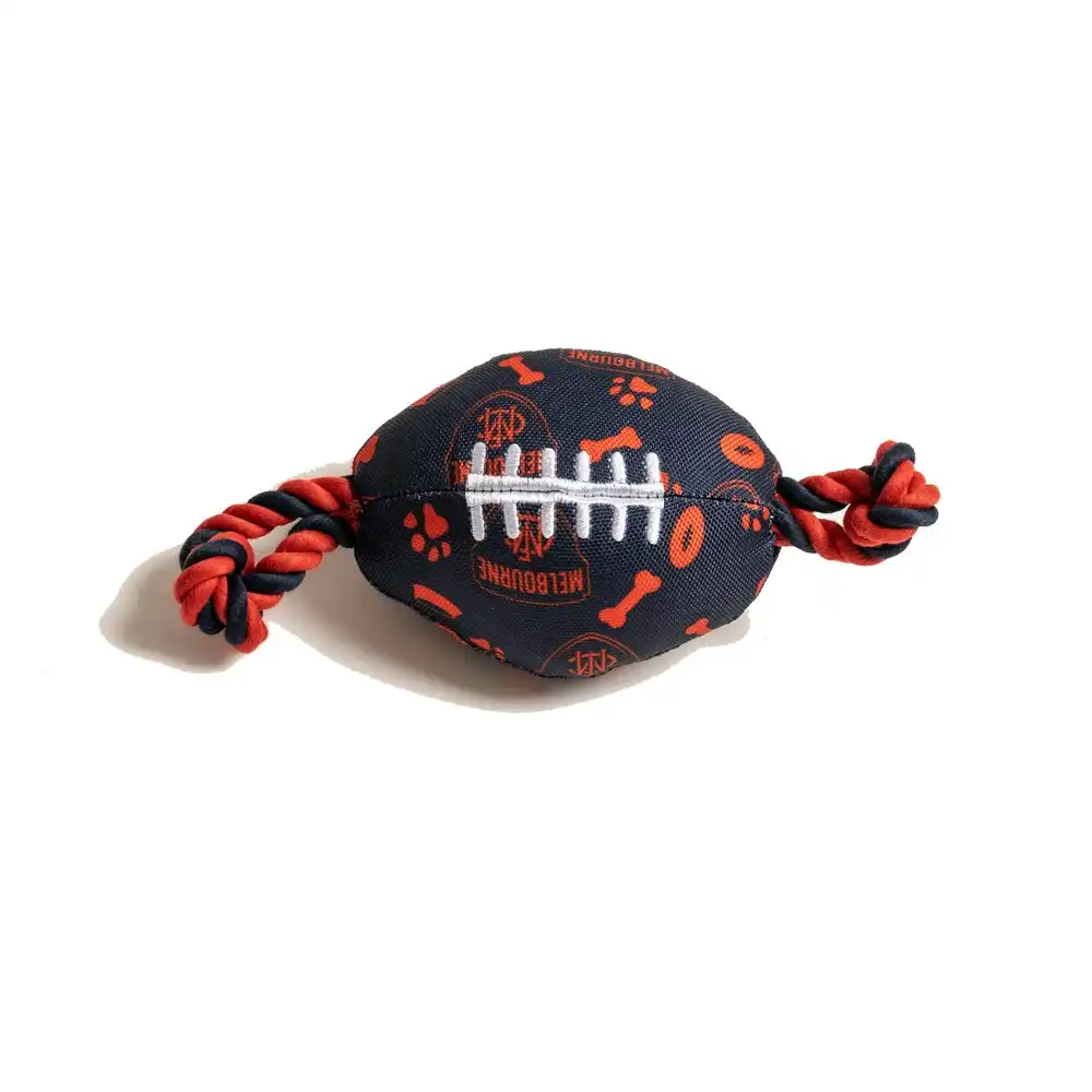 The Stubby Club  Melbourne Demons AFL Themed Durable Dog/Cat Pet Play Chew Toy