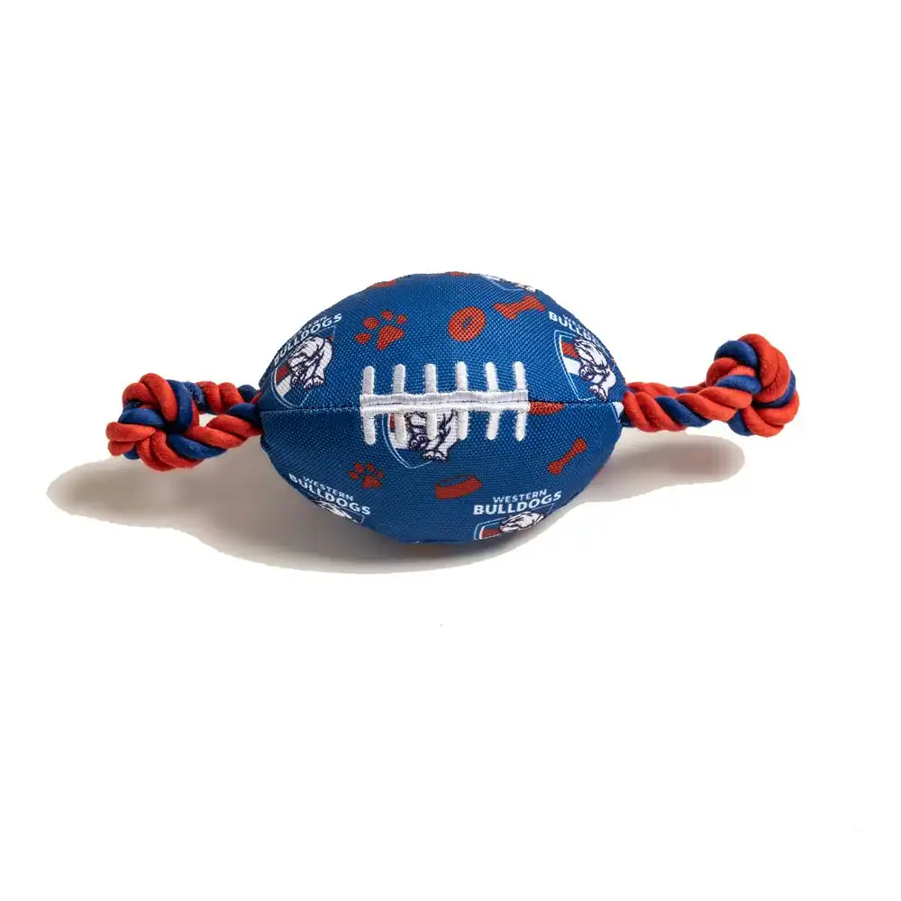 The Stubby Club Western Bulldogs AFL Themed Durable Dog/Cat Pet Play Chew Toy