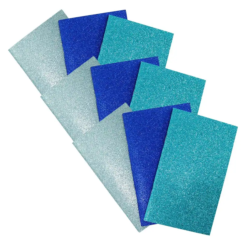9pc LVD 18cm Notebooks Journal/Note Writing Stationery 80 Pages Glitter Ocean