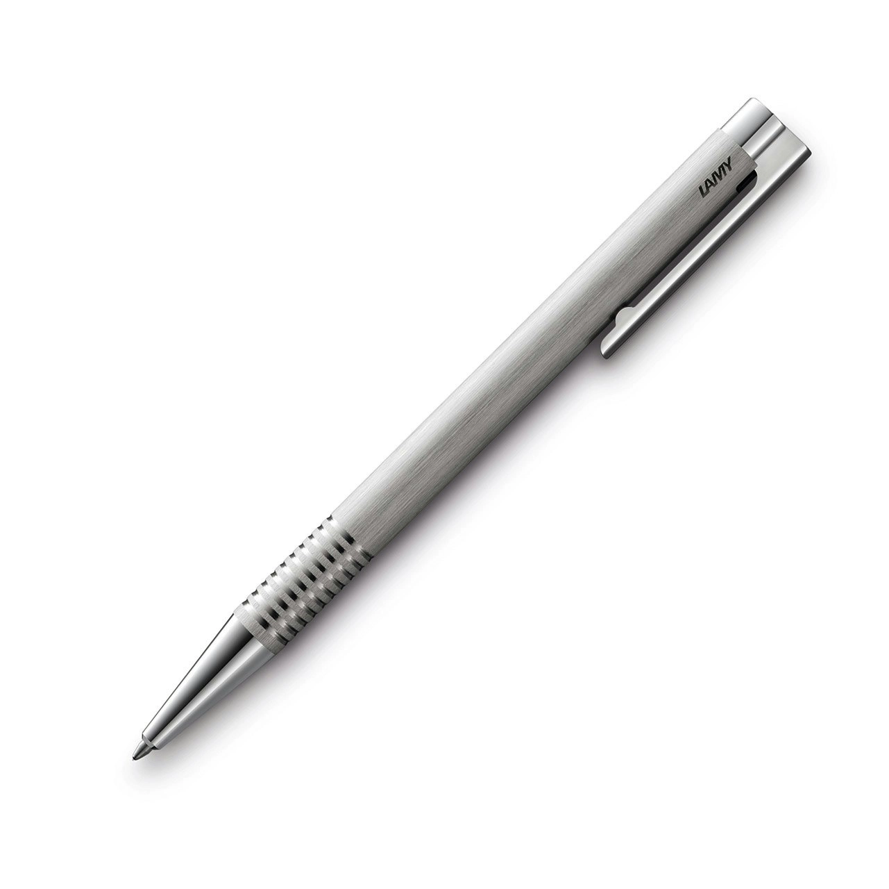 Lamy Logo 13.6cm long Stainless Steel Spring-Mounted Steel Clip Ballpoint Pen