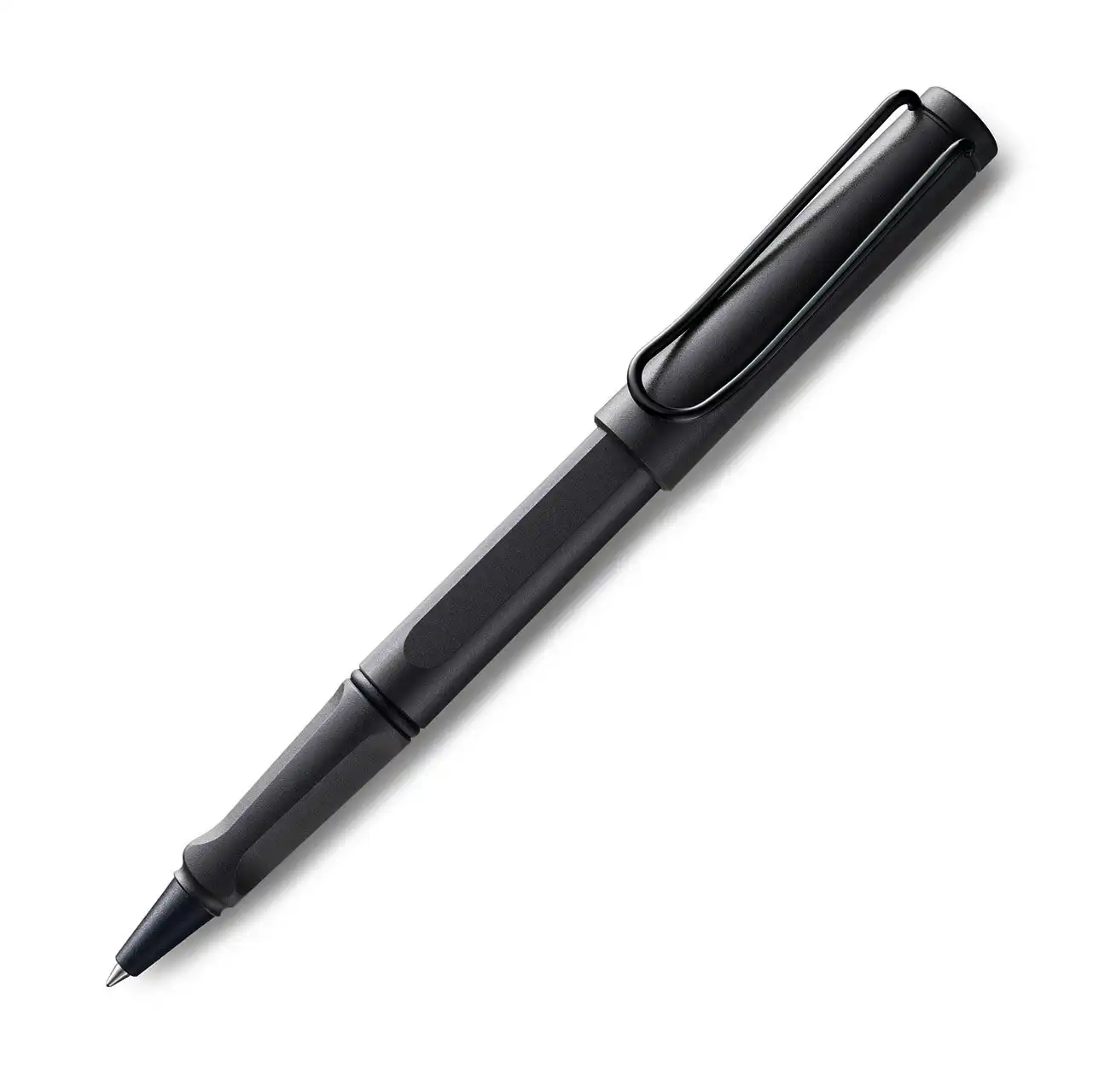 Lamy Safari Abs Plastic Flexible Chrome Clip Sleek Rollerball Pen Matte Charcoal