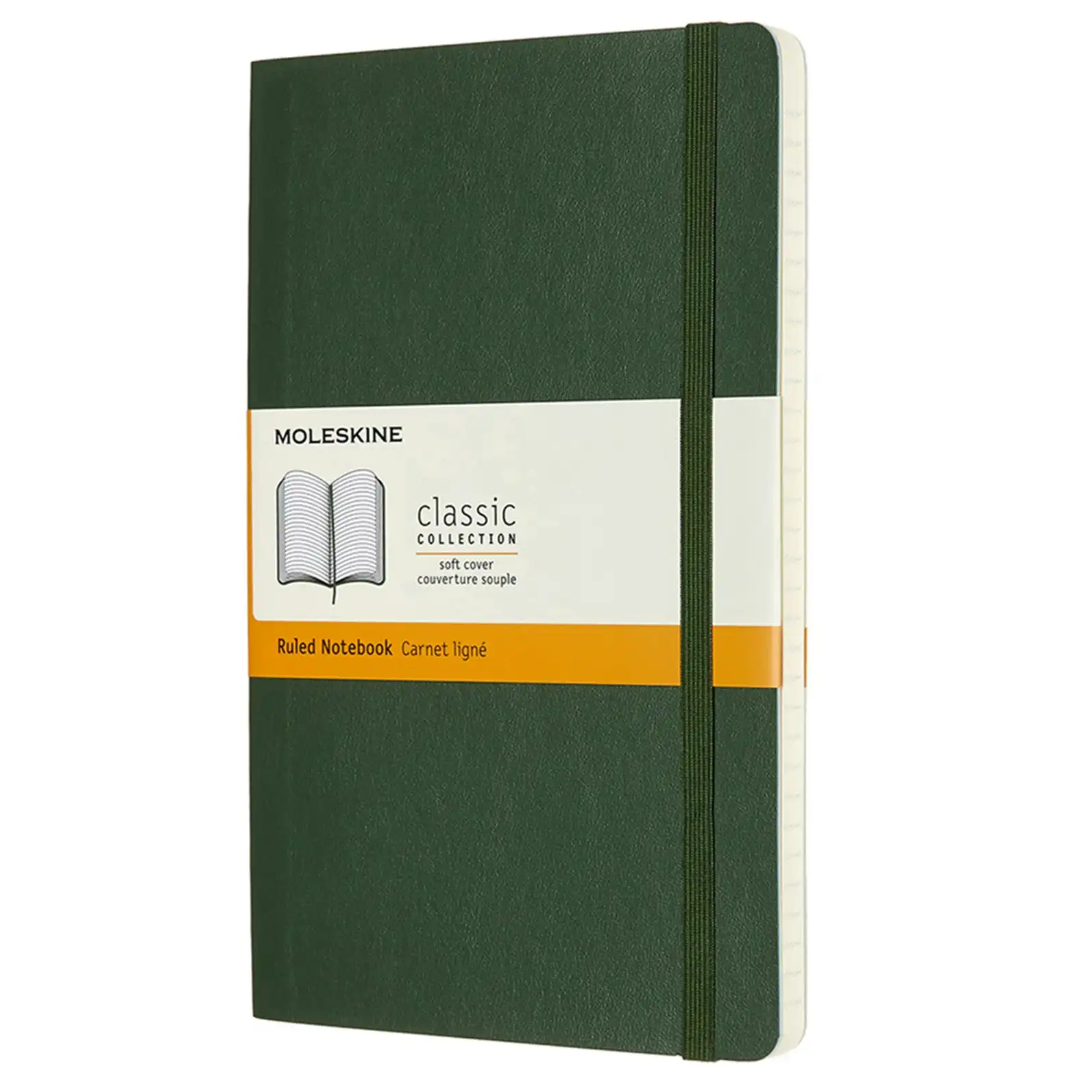 Moleskine Classic Soft Cover Ruled Notebook Office/Student Journal L Myrtle GRN