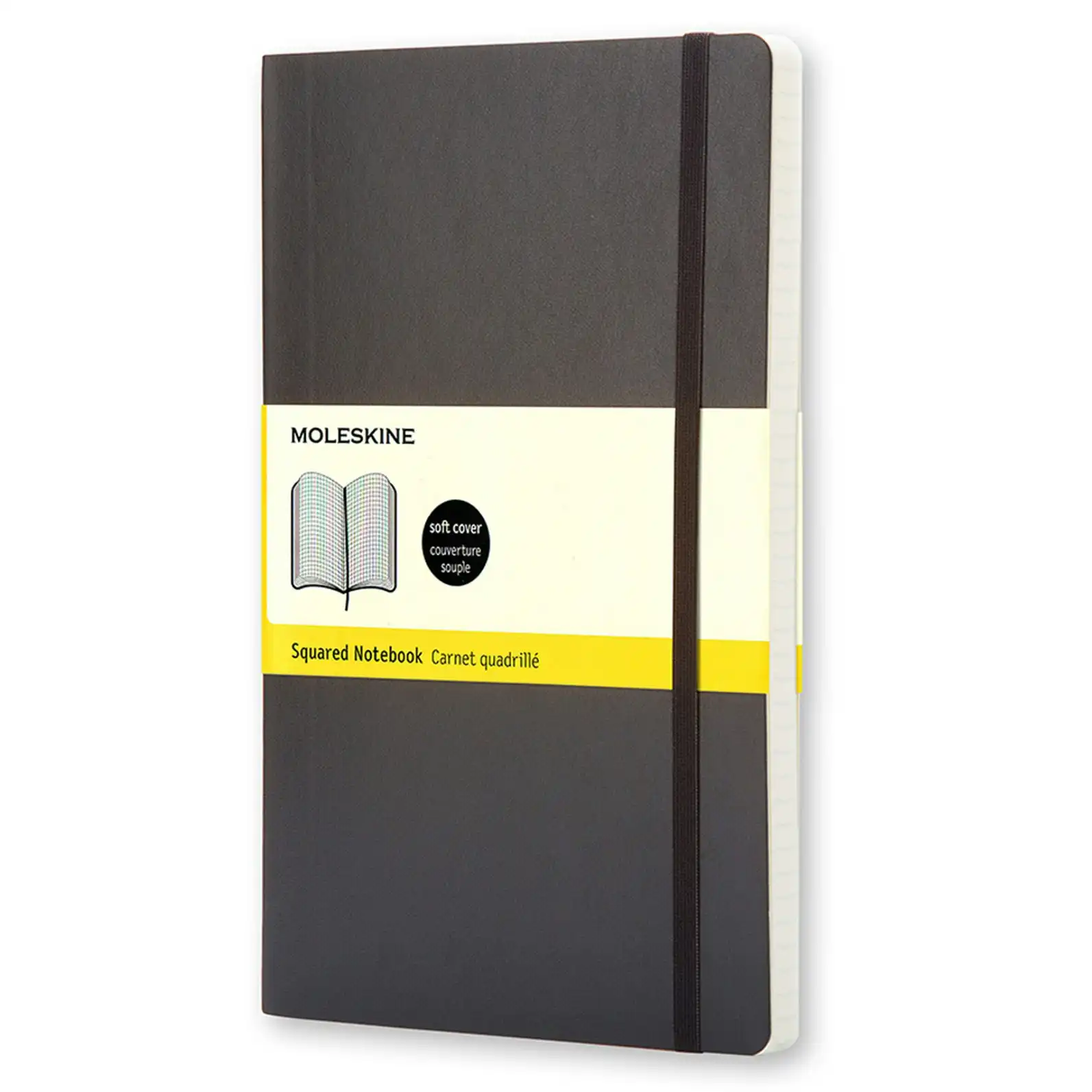 Moleskine Classic Grid Soft Cover Notebook Office/Student Journal Planner L BLK