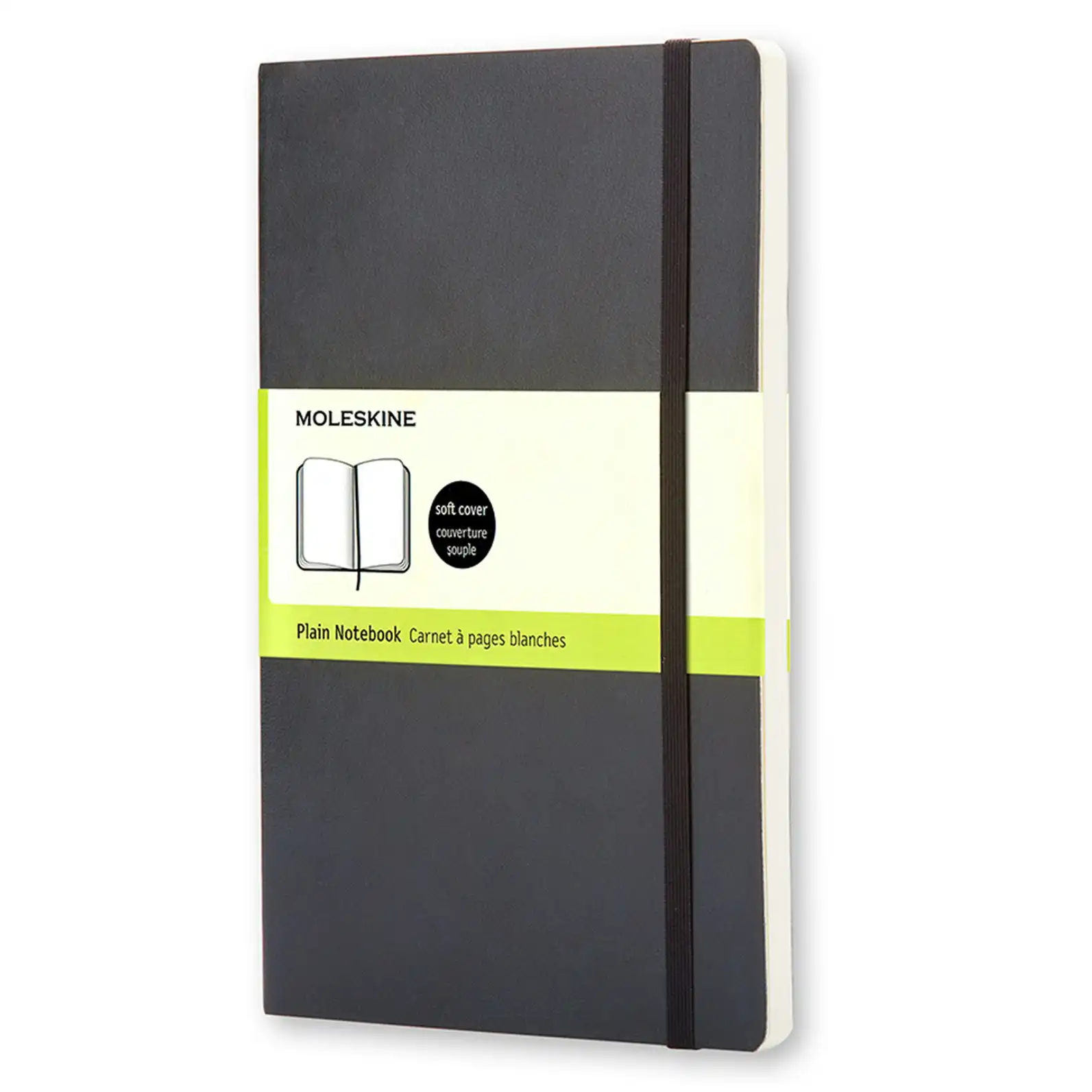 Moleskine Classic Plain Soft Cover Notebook Office/Student Journal Planner L BLK