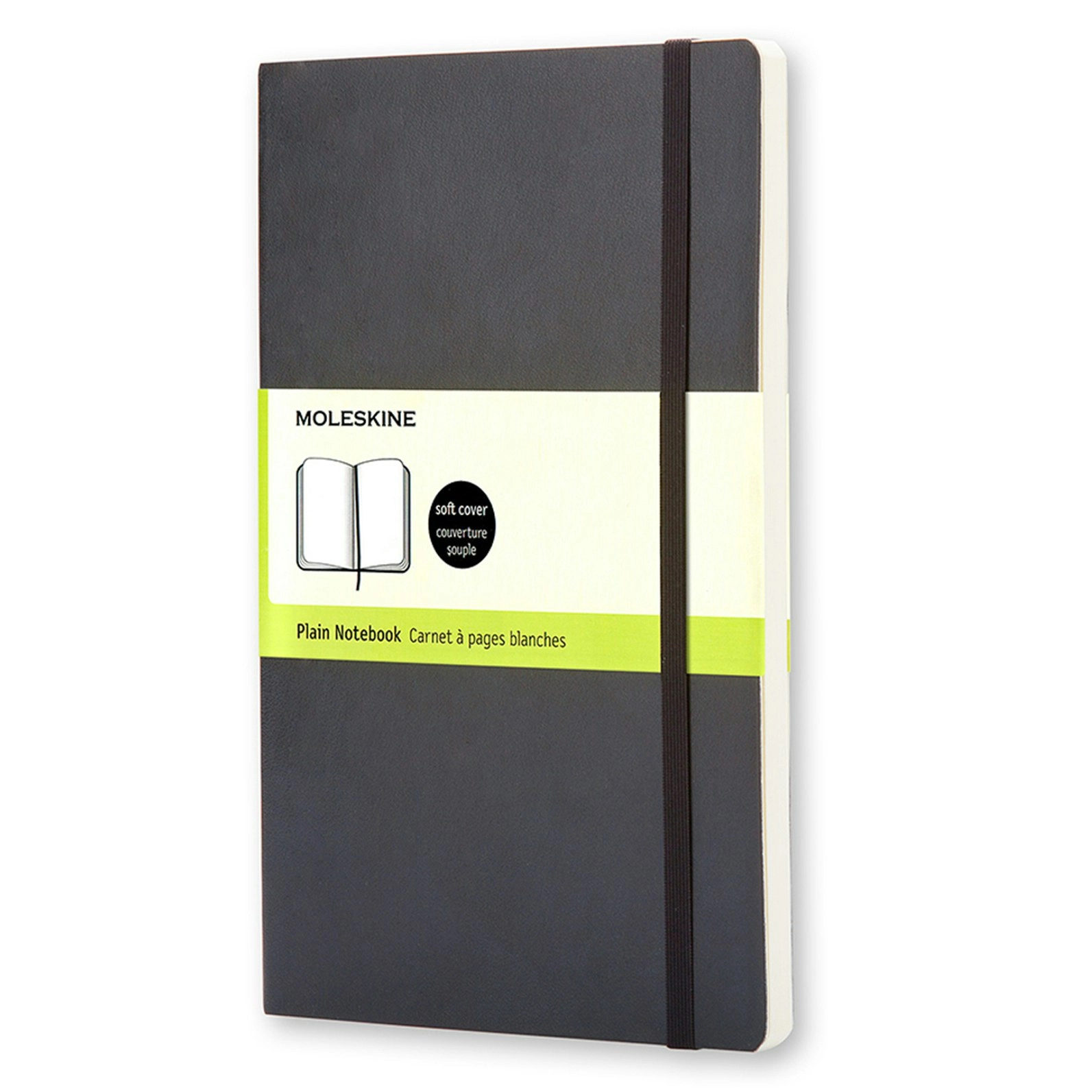 Moleskine Classic Plain Soft Cover Notebook Office/Student Journal Planner L BLK