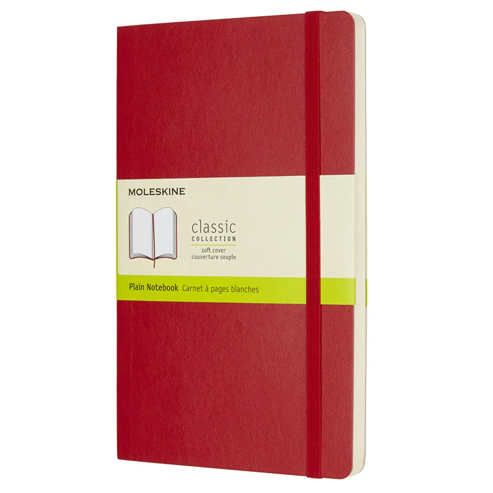 Moleskine Classic Plain Soft Cover Notebook Office/Student Journal L Scarlet Red