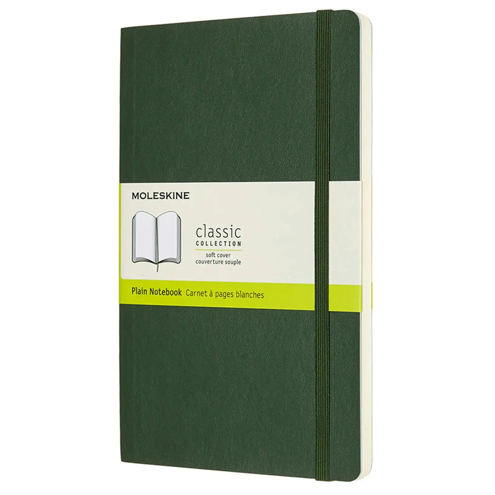 Moleskine Classic Plain Soft Cover Notebook Office/Student Journal L Myrtle GRN