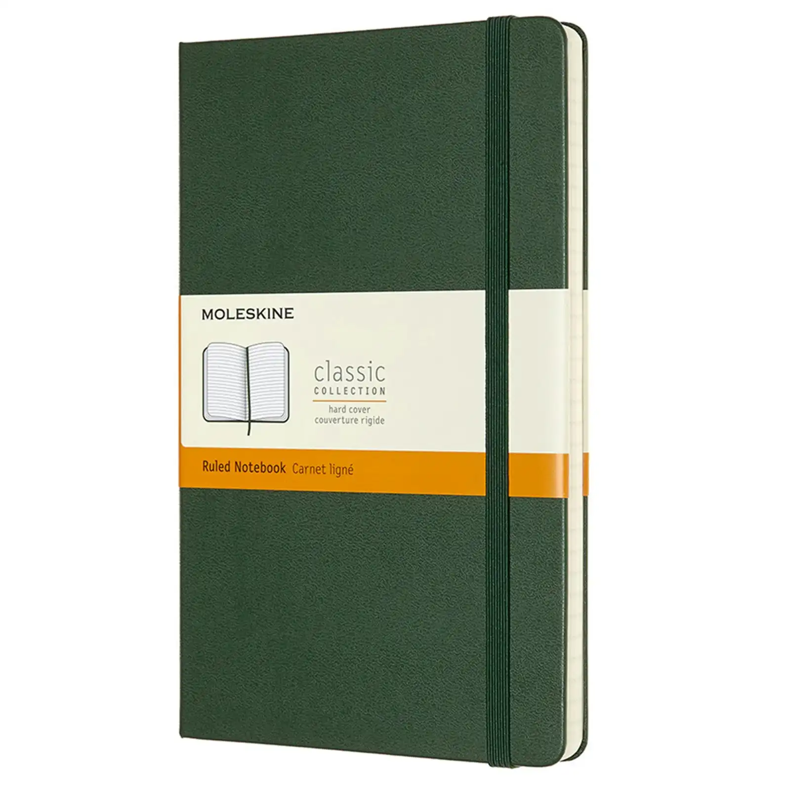 Moleskine Classic Hard Cover Ruled Notebook Office/Student Planner L Myrtle GRN