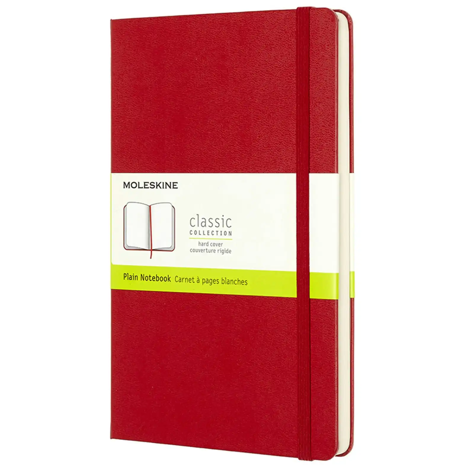 Moleskine Classic Hard Cover Notebook Plain Student Journal Pad L Scarlet Red