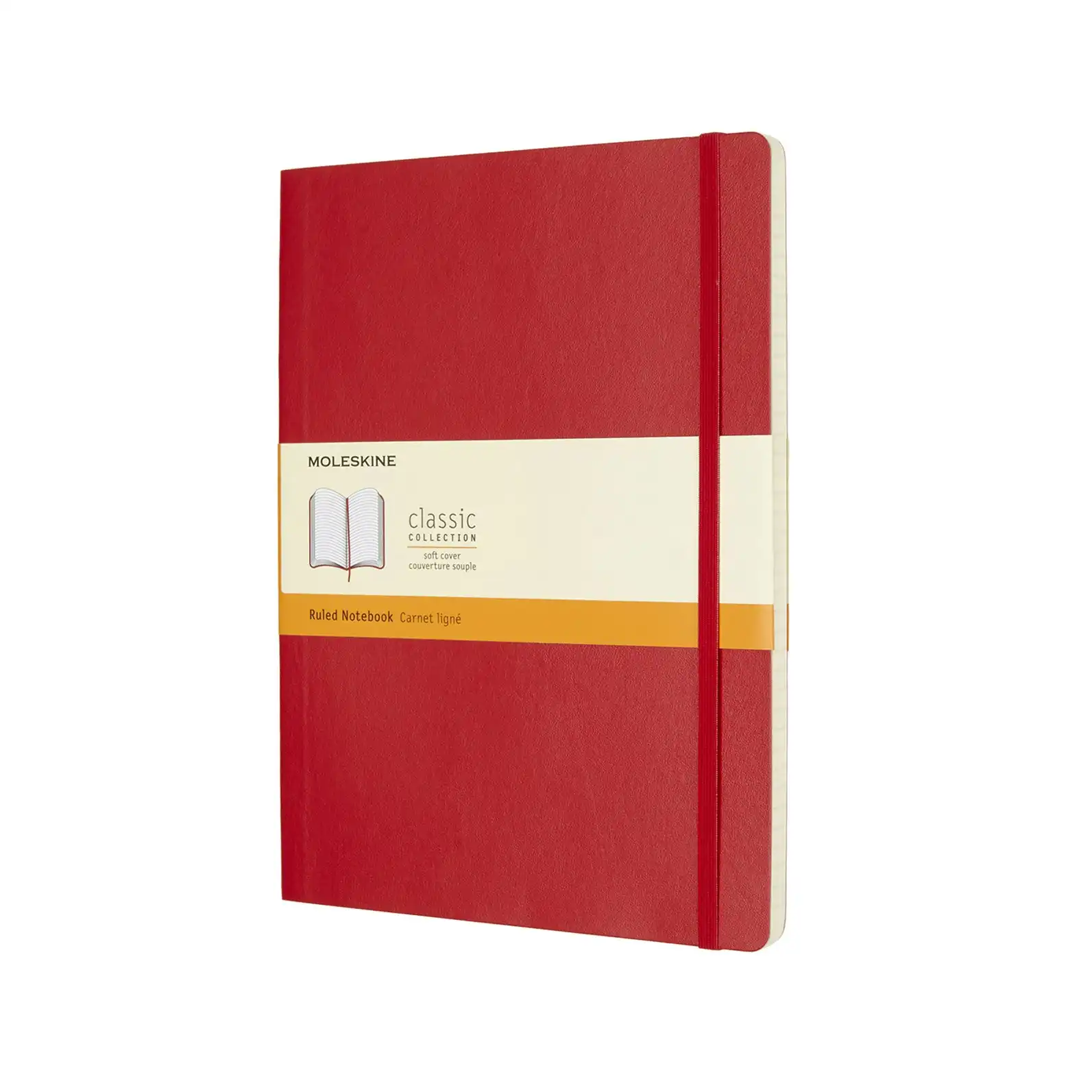 Moleskine Classic Ruled Soft Cover Notebook Office/Student Journal XL Scarlet RD